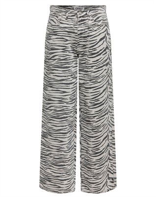 Hope Zebra Wide Denim Jeans